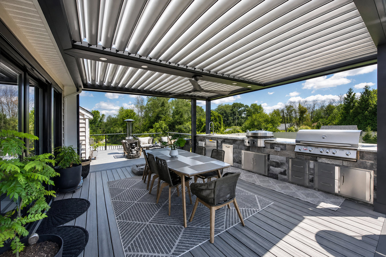 Outdoor kitchen decks